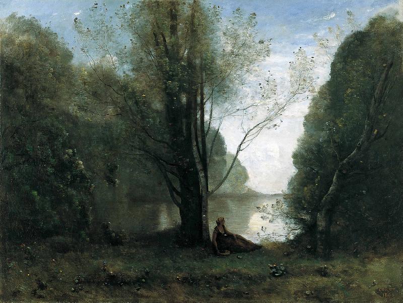 Jean-Baptiste-Camille Corot The Solitude oil painting image